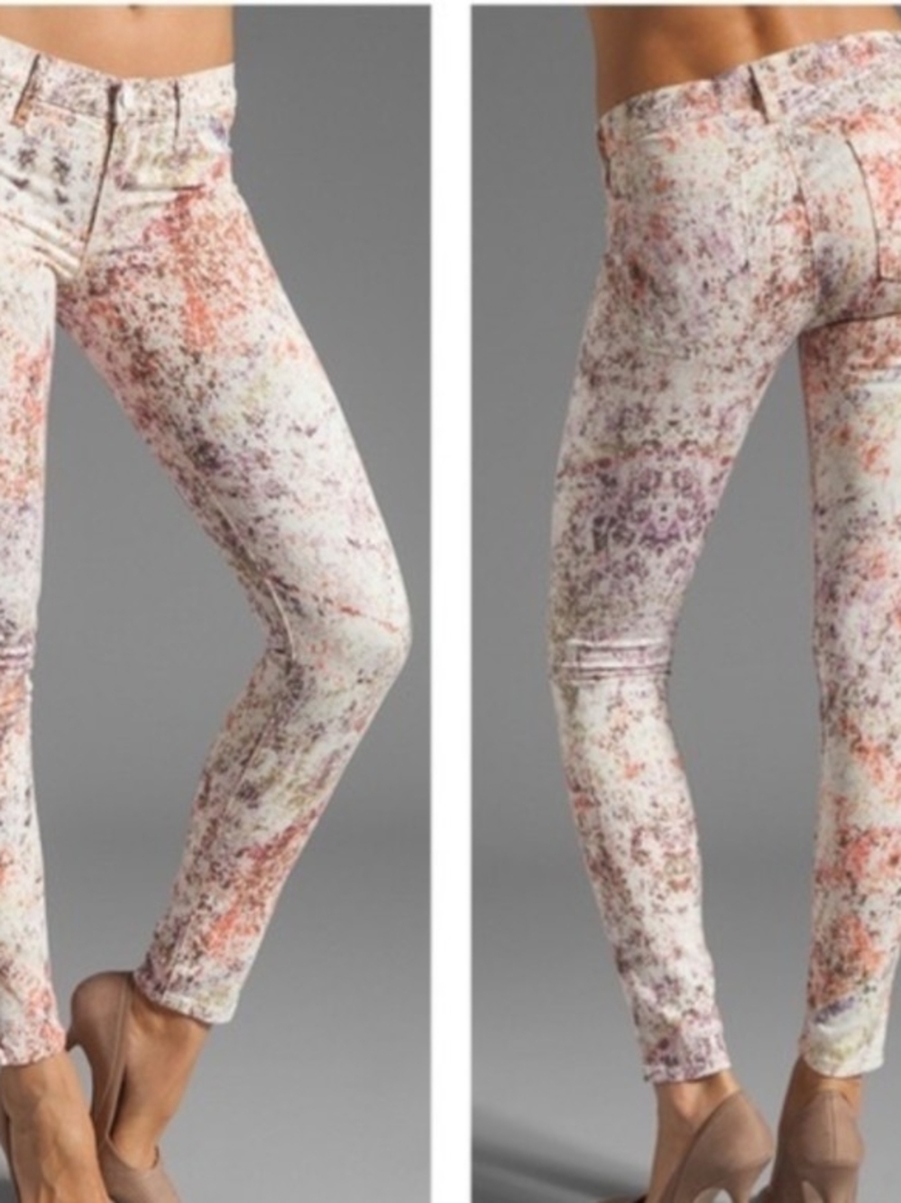 Hudson Krista Super Skinny Multi Floral Jeans
